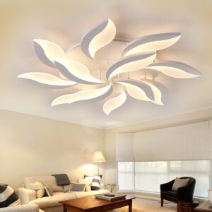 15 Light Modern LED Round Drun Shaped Green Ceiling Light Bedroom Kitchen Flushmount Lamp