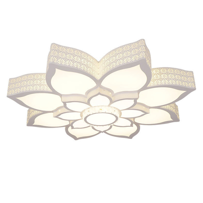 Modern Indoor Lotus Flower Shape Acrylic Led Ceiling Lamps for Bedroom Lamp Living Room