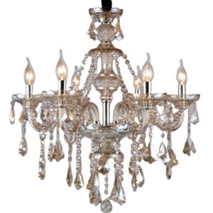 Modern Cognac 6/8/10 Arms Crystal Candle Chandelier Pendant Lamp Ceiling Fixtures