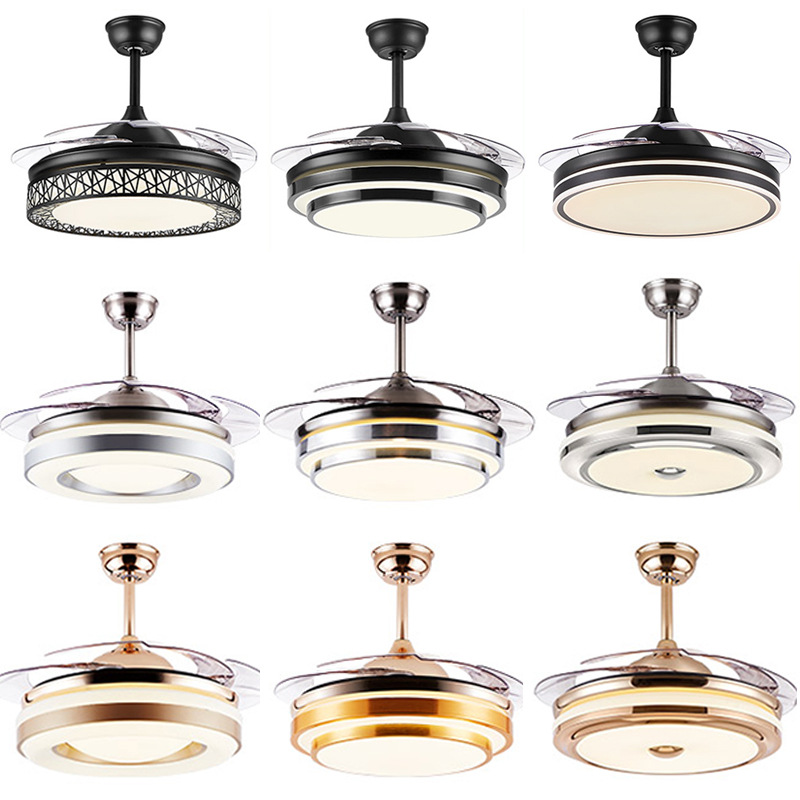 Modern Nordic 220v 240v 110v 42 Inch Wifi Chandelier Fan Ceiling Fan Led Lights Smart Remote Control Ceiling Fan with Light