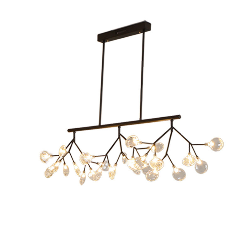 Modern 47.24" Long Branch Pendant Lighting Sputnik Firefly Chandelier Led Island Hanging Lamps