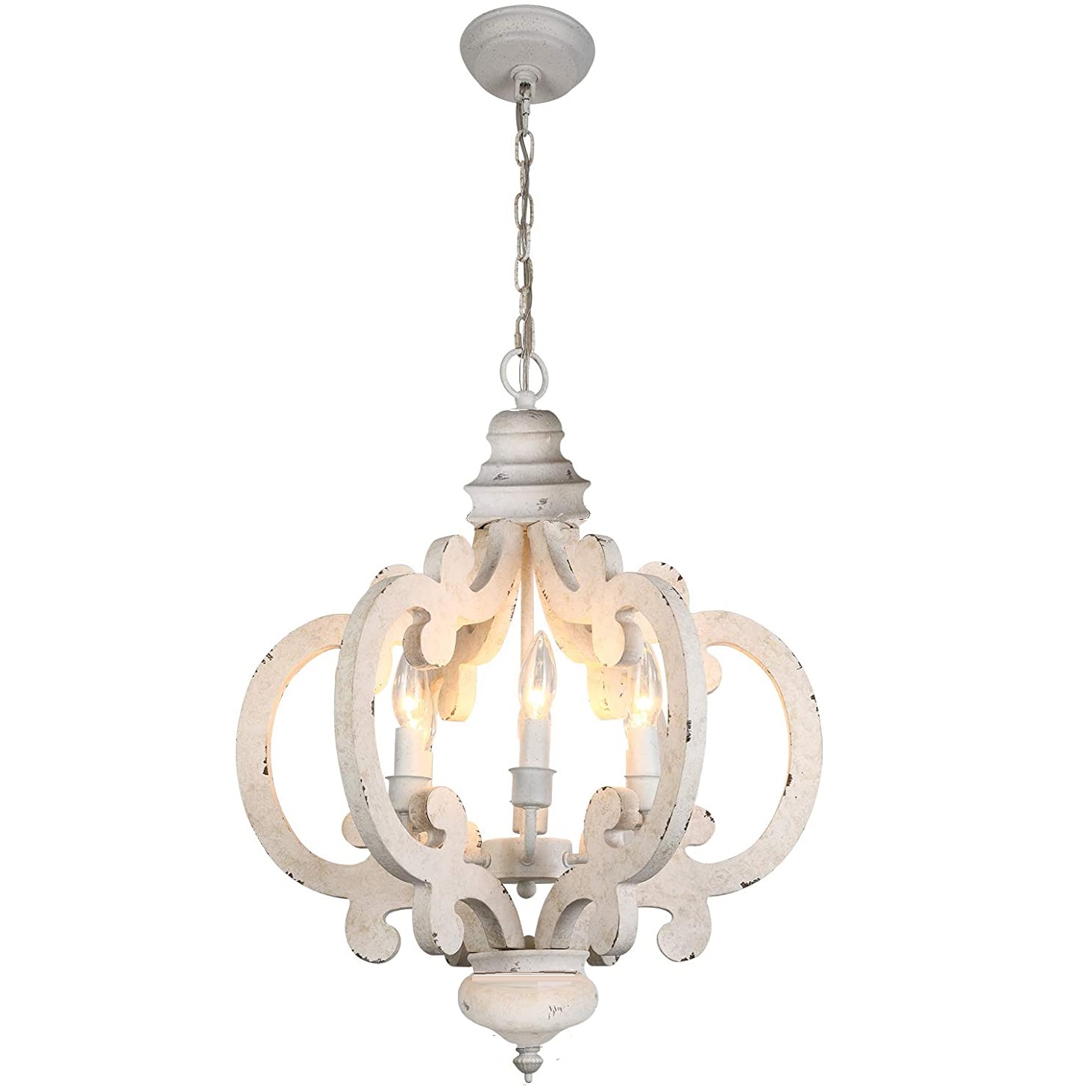 White Vintage Painted Polished Finish with White Inside Diameter 12 Inches Pendant Lighting