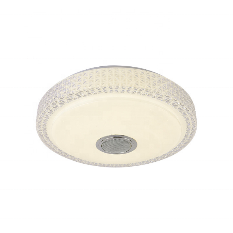 Modern Living Bedroom Room Colorful Round Ceiling Lamp With Remote Control Phone Intelligent Mp3 Music 60w RGB LED Ceiling Light