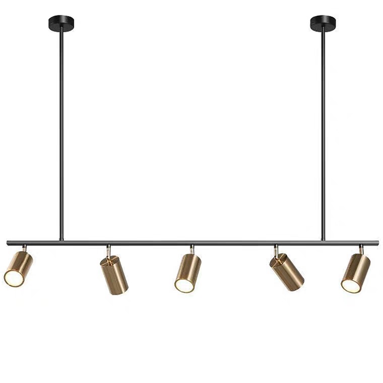 Gold Lampshade Pendant Lights LED Hanging Spotlight Lamp GU10 Nordic Modern Design for Dinning Room Metal Suspension Luminaire