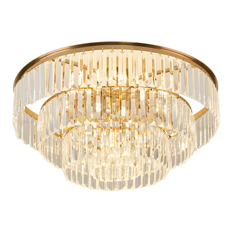New Crystal Glass Bedroom Lamp Warm Dining Room Lamp Modern Simple Ceiling Lamp Grand for Living Room