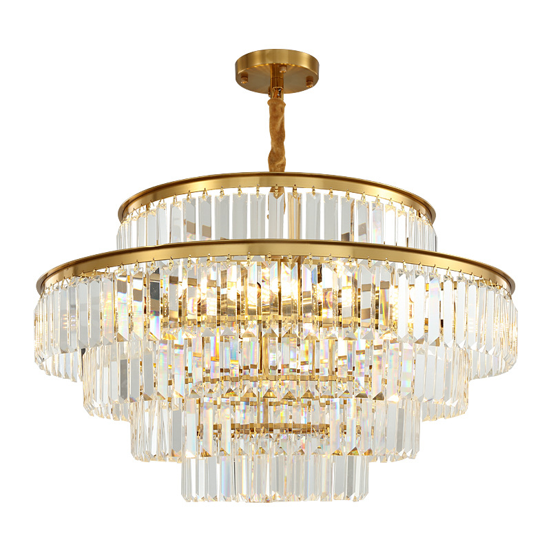 Shinetime E14 Modern Decoration Gold Luxury Glass Crystal Chandelier Light for Wedding Hall Home