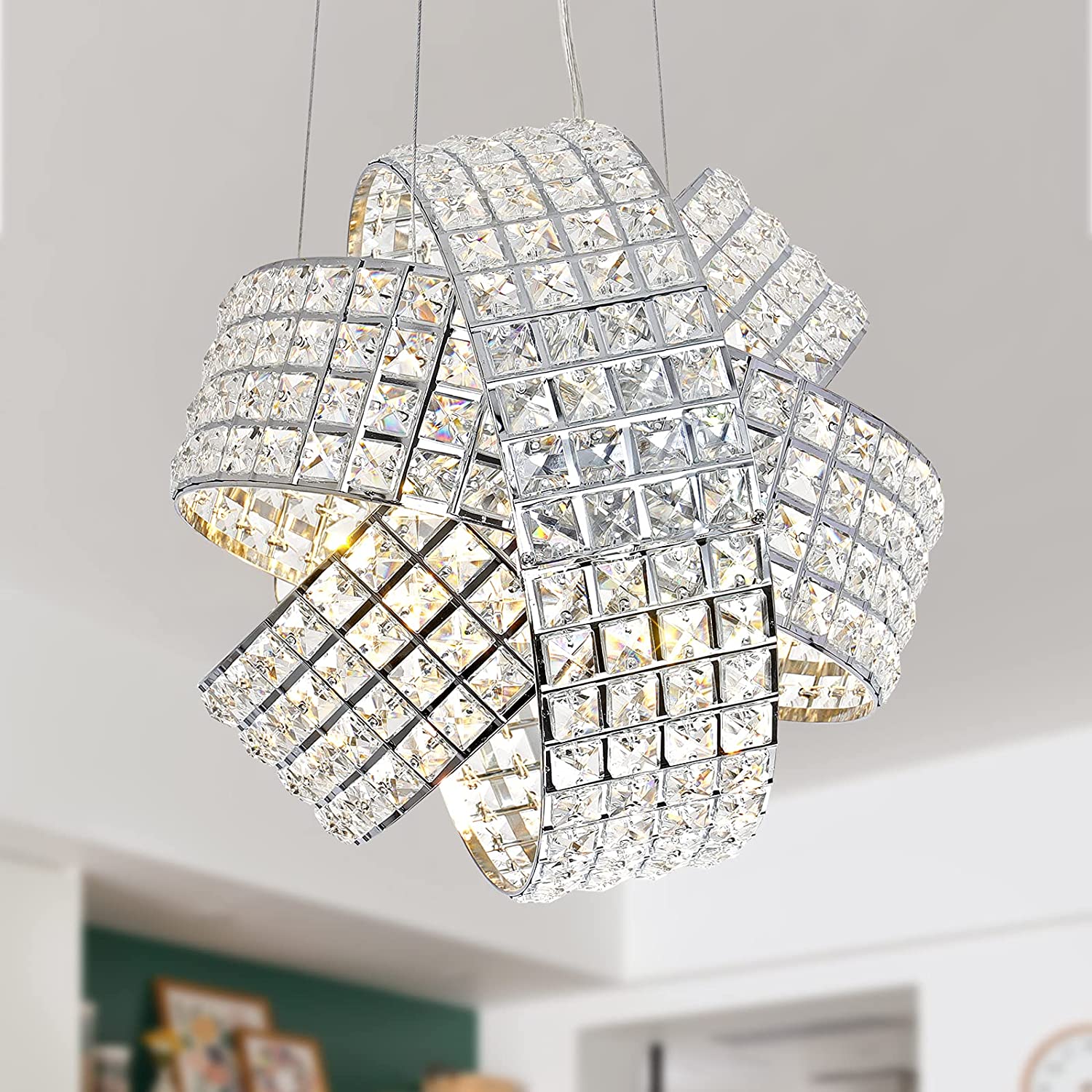 Modern Dining Living Room Contemporary Kitchen Crystal Chandelier Lighting Pendant Lights Fixture Island Chandeliers Ceiling