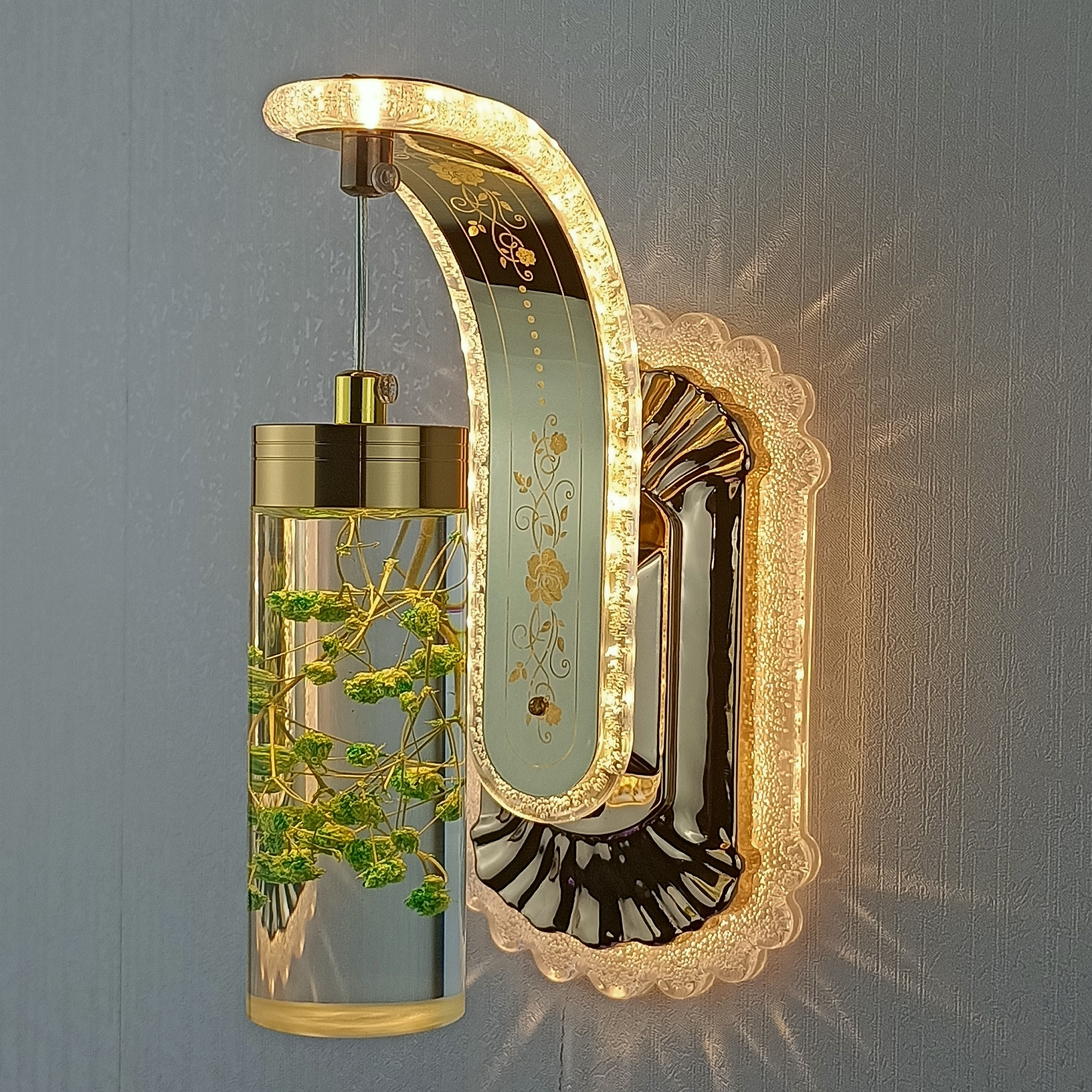 Bedroom Bedside Mount Interior Light Indoor Decorative Gold Metal Modern Led Wall Sconce