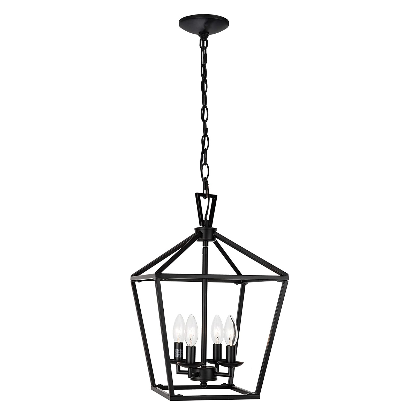 Farmhouse Foyer Bar Black Dining Room Light Kitchen Island Rectangular Hanging Lighting Pendant Light Fixtures