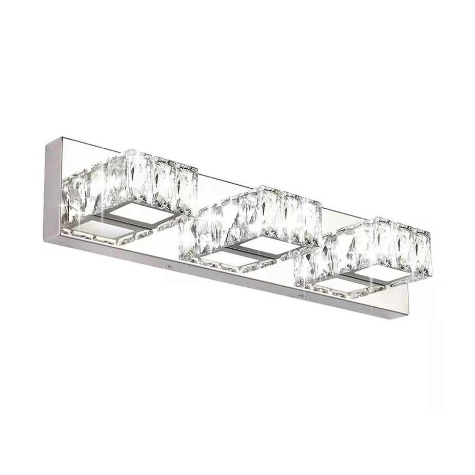 Customizable Black LED Bathroom Vanity Lights Bathroom Crystal Wall Lighting Fixtures Make up Mirror Front Light Wall Sconces