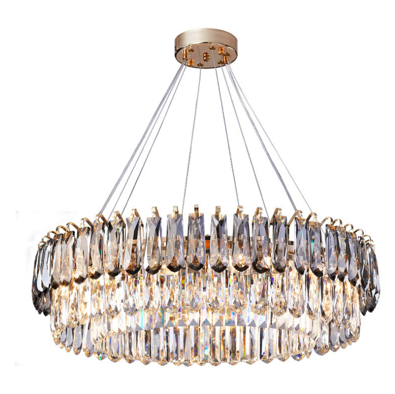 K9 Crystal Leaf Modern Simple Chandelier Villa Crystal Decorative Lamp Lighting