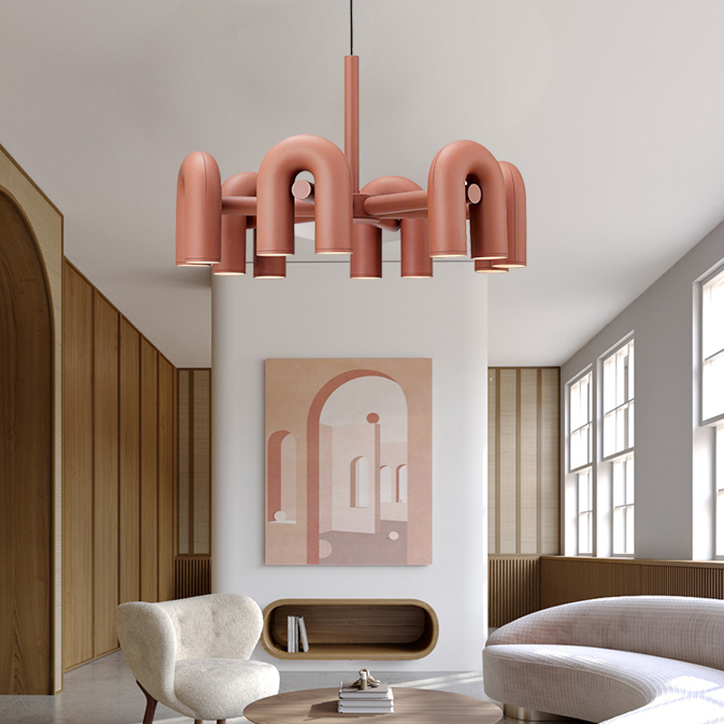 Nordic Creative U Shape Adjustable Led Chandelier Living Dining Room Home Decor Bedroom Pendant Lights Hanging Lamp Fixture