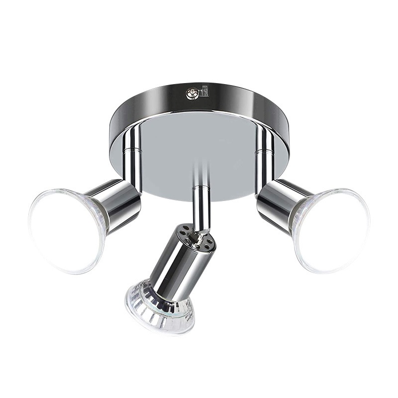 3 Light Tracking Flush Mount Chrome