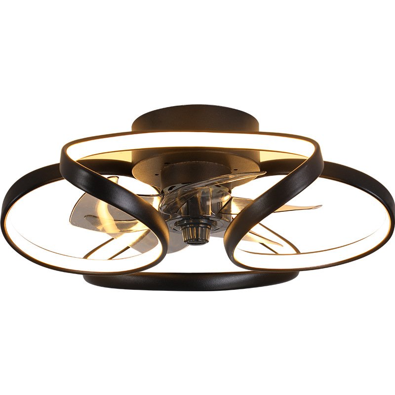 Nordic Modern Chrome Golden Ceiling Fan Lamp Home Living Room Bedroom Restaurant APP Remote Control Fan Light