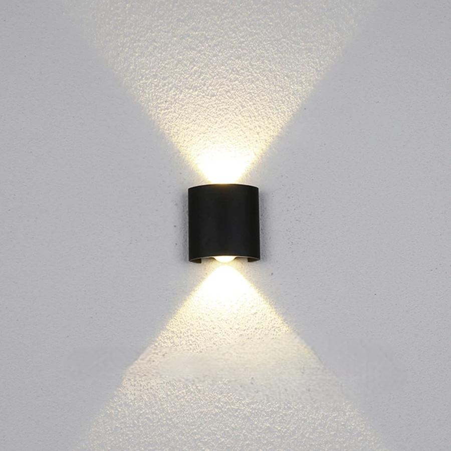Led Wall Lamp Aluminum Outdoor Ip65 Waterproof up Down Wall Light for Home Stair Bedroom Bedside Bathroom Corridor Lighting