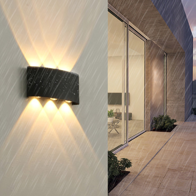 Spot Wholesale Modern Indoor up Down Wall Mount Fixture for Home Decor Outdoor Ip65 Waterproof Courtyard Garden Led Wall Light