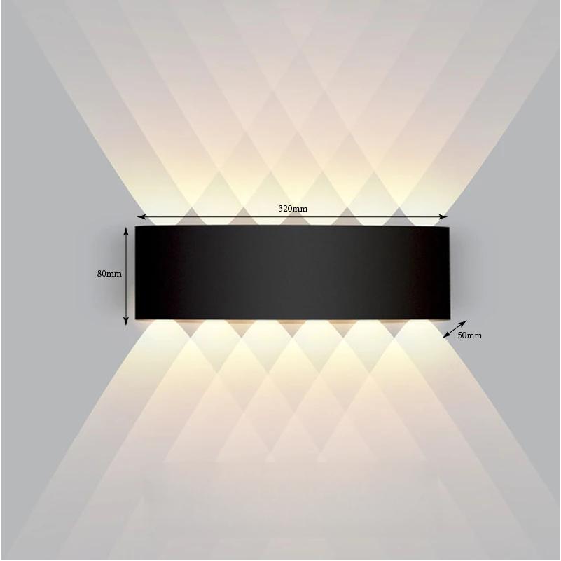 Spot WholesaleAC85 265V 2W 4W 6W 8W 10W 12W LED Wall Lights Outdoor Waterproof IP65 Modern Led Wall Lamps Porch Garden Lamps
