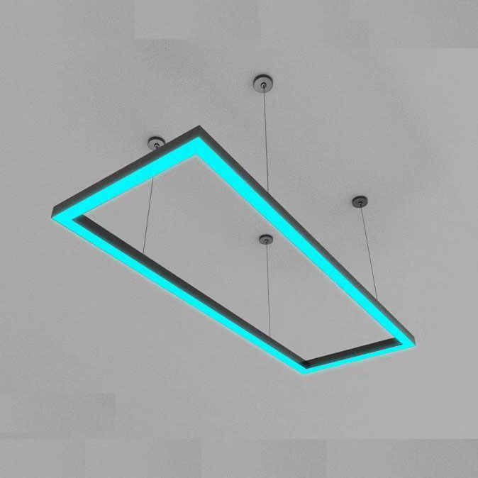 Professional Customization Aluminum 24W 48W LED Ceiling Linear Light Iron Metal Profile LED Pendant Lighting LED Office Lamp
