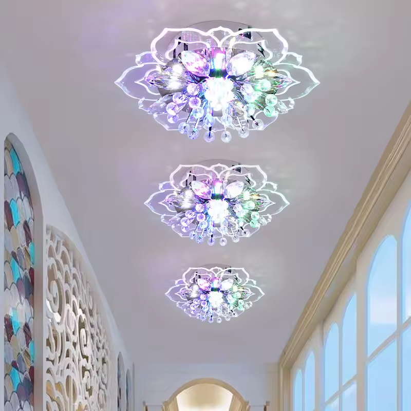 New 9W Crystal LED Ceiling Light Fixture Pendant Lamp Lighting Chandelier