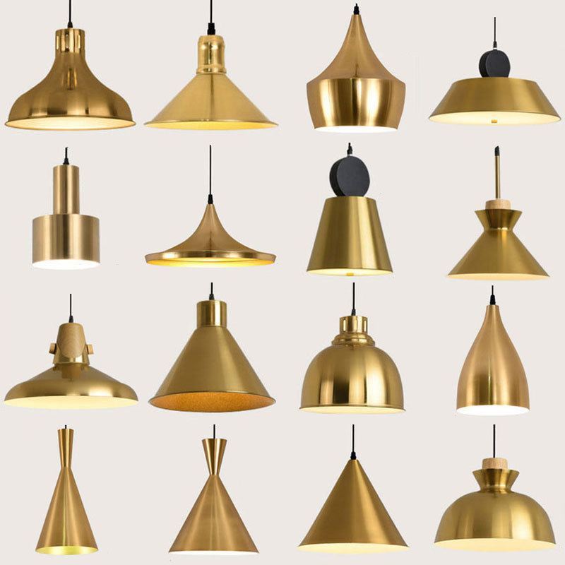 Kitchen Gold E27 Hanging Lamp Indoor Home Decor Small Chandelier Minimalist Hotel Bedside Modern Ceiling Pendant Light