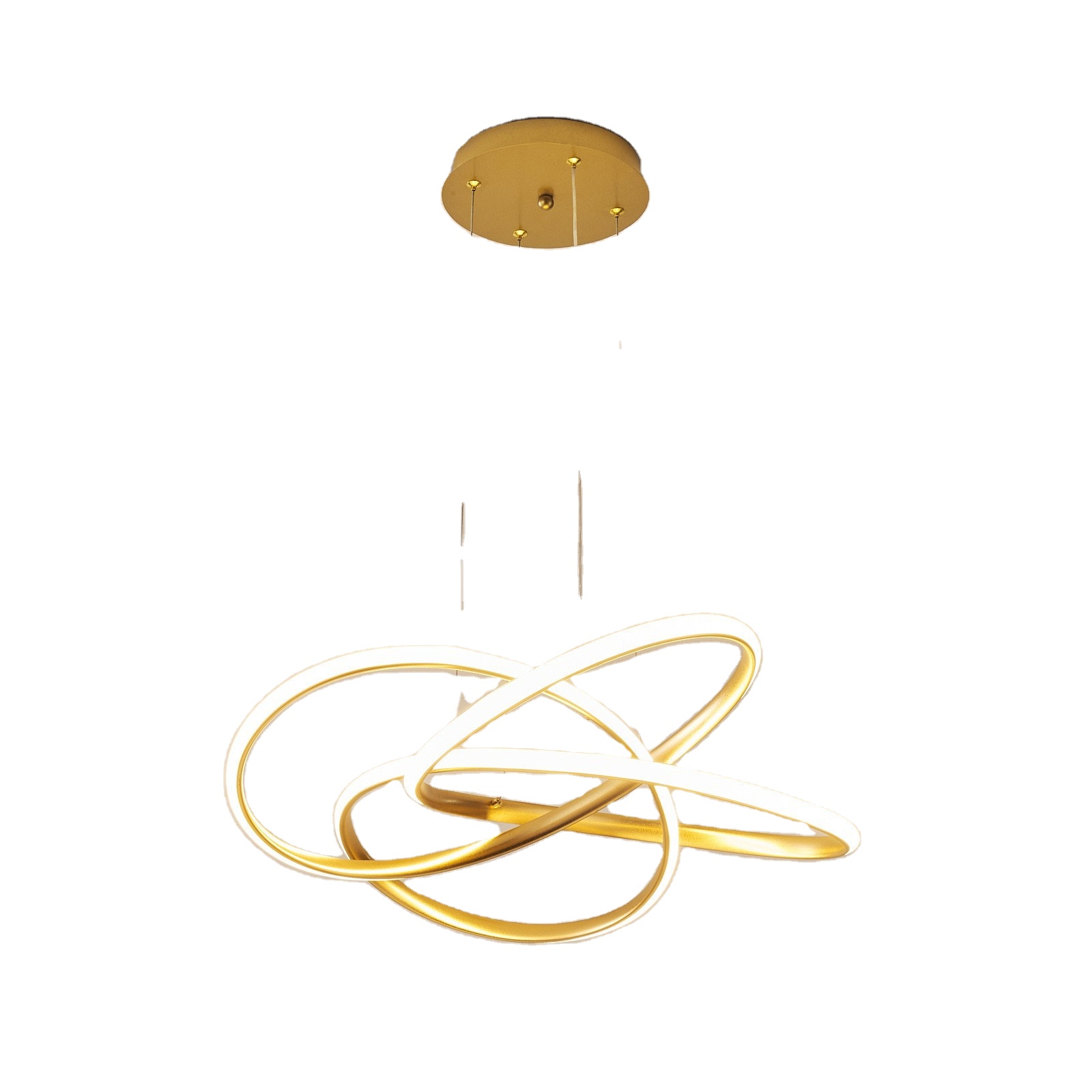 Contemporary Minimalism Hanging Ceiling Globe Ring Acrylic Nordic Round Ring Modern Lamp Chandelier Led Circle Pendant Light