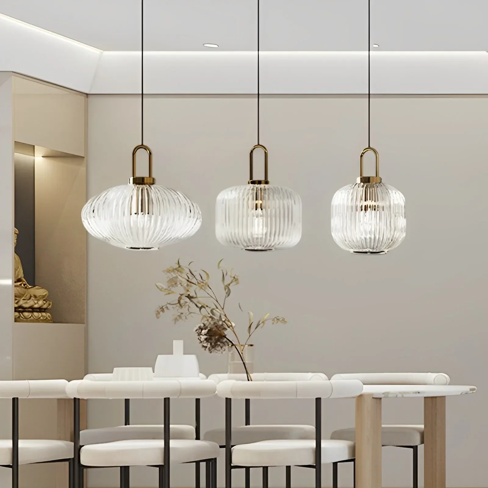 Modern Indoor Glass Chandelier Living Room Hotel Art Hanging Lamp Bedroom Nordic Pendant Light Led Chandelier