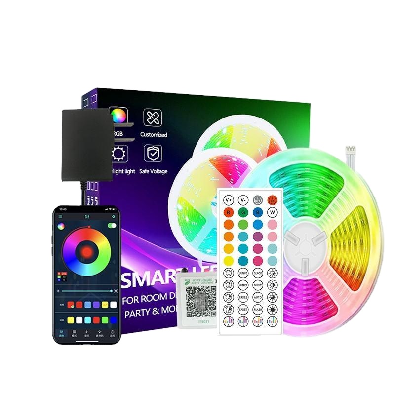 Music Sync Color Changing Strip Led Lights with Remote and App Control RGB Strip for Bedroom Room Home Party Decoration