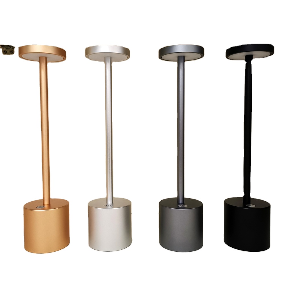 Modern Home Hotel Restaurant Home Decor Desk Lamp Rechargeable Touch Dimming 3 Colors LED Table Lamp