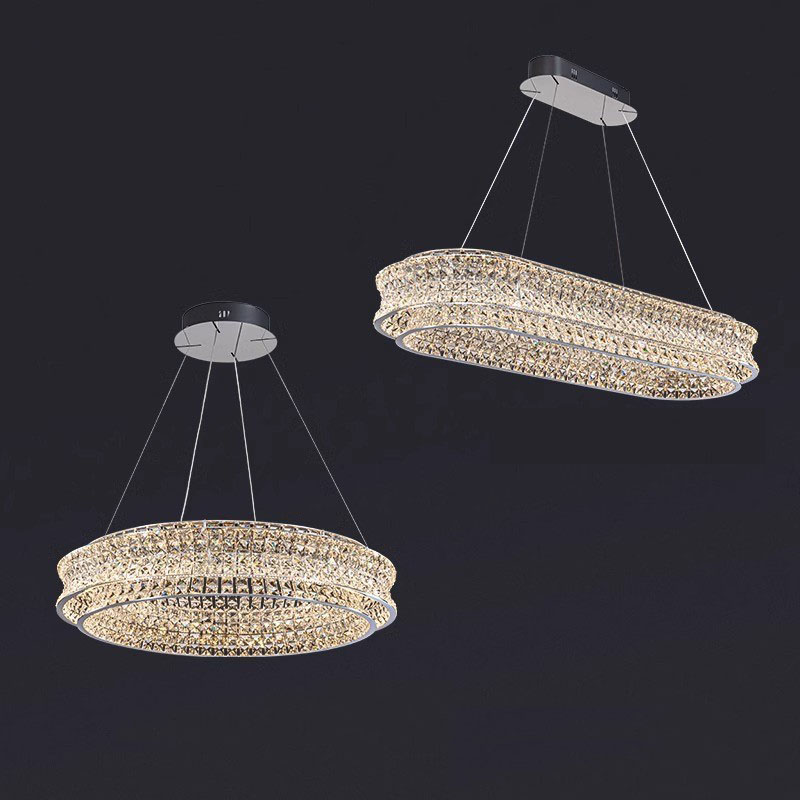 Chandelier Lights Crystal Wedding and Suspensions Kitchen Lamps Dining Staircase Stair Glass Decor Long Chandelier