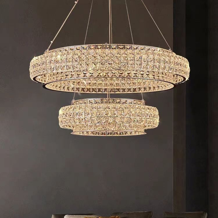 Big Luxury Bedroom Light Modern Wedding Crystal Ceiling Fixtures High Stairs Stair Led Chandeliers Chandelier Lighting