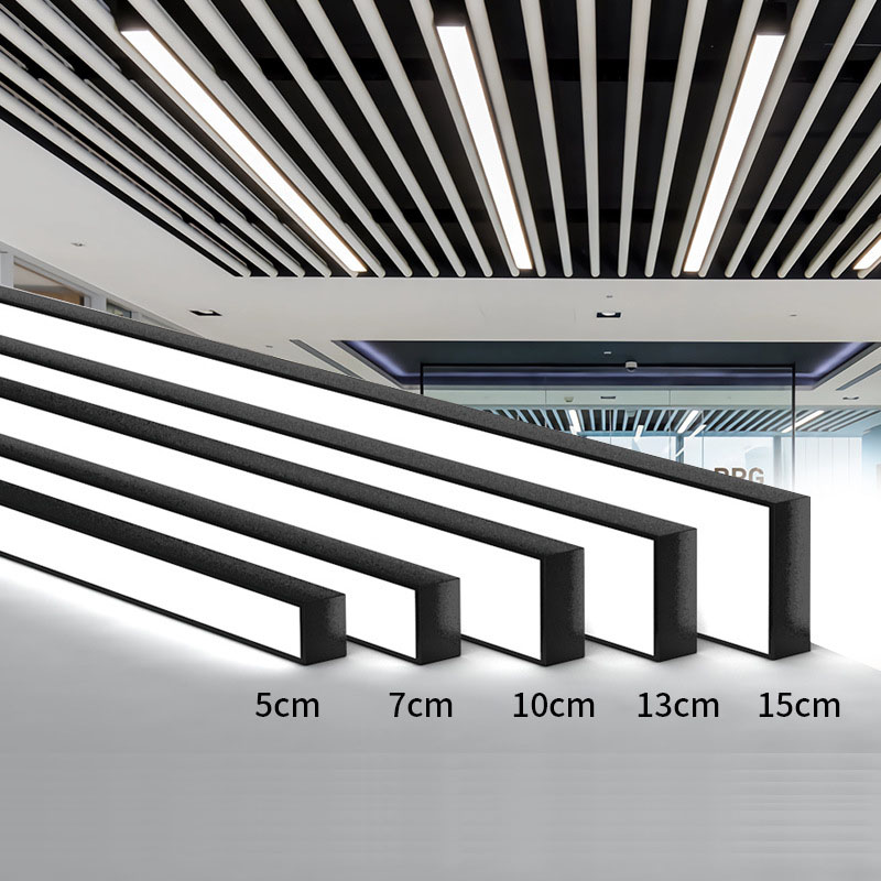 Modern LED Ceiling Lights Black White Square Office Lighting With Ceiling Lamp Aisle Bedroom Home Light Fixtures
