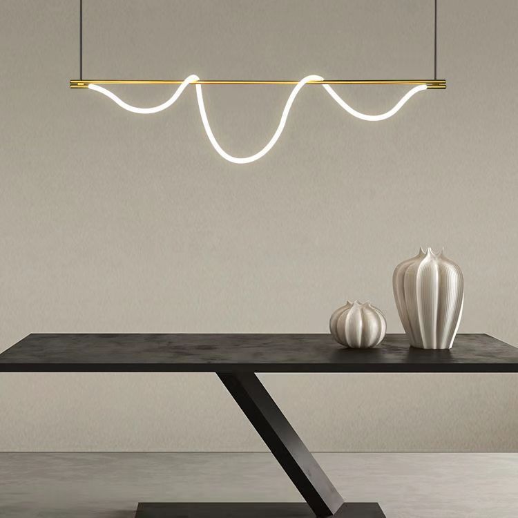 Modern Long Hose Led Ceiling Chandelier for Table Dining Room Kitchen Bar Pendant Lighting Suspension Design Lusters Luminaires