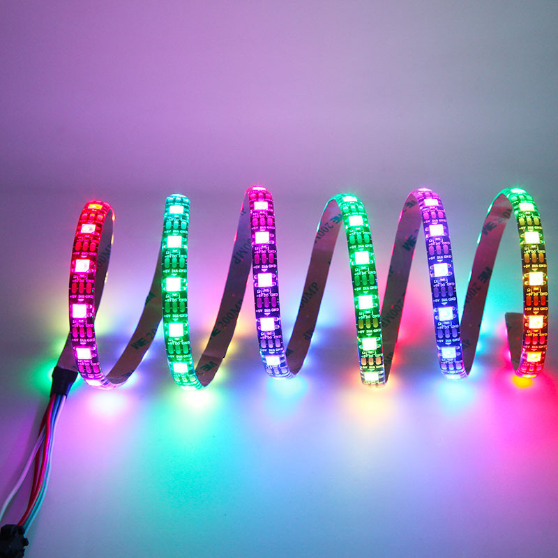 Customized Hot Sale 5M Smd 2835 Led Strip Light RGB 24Key IR Remote Controller Adapter Dotless Flexible COB Led Strip Light