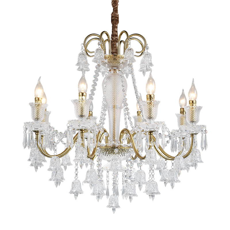 Modern Hotel Lobby Villa Decoration Pendant Light Custom Project Luxury Large Project LED Glass Crystal Led Chandelier Light