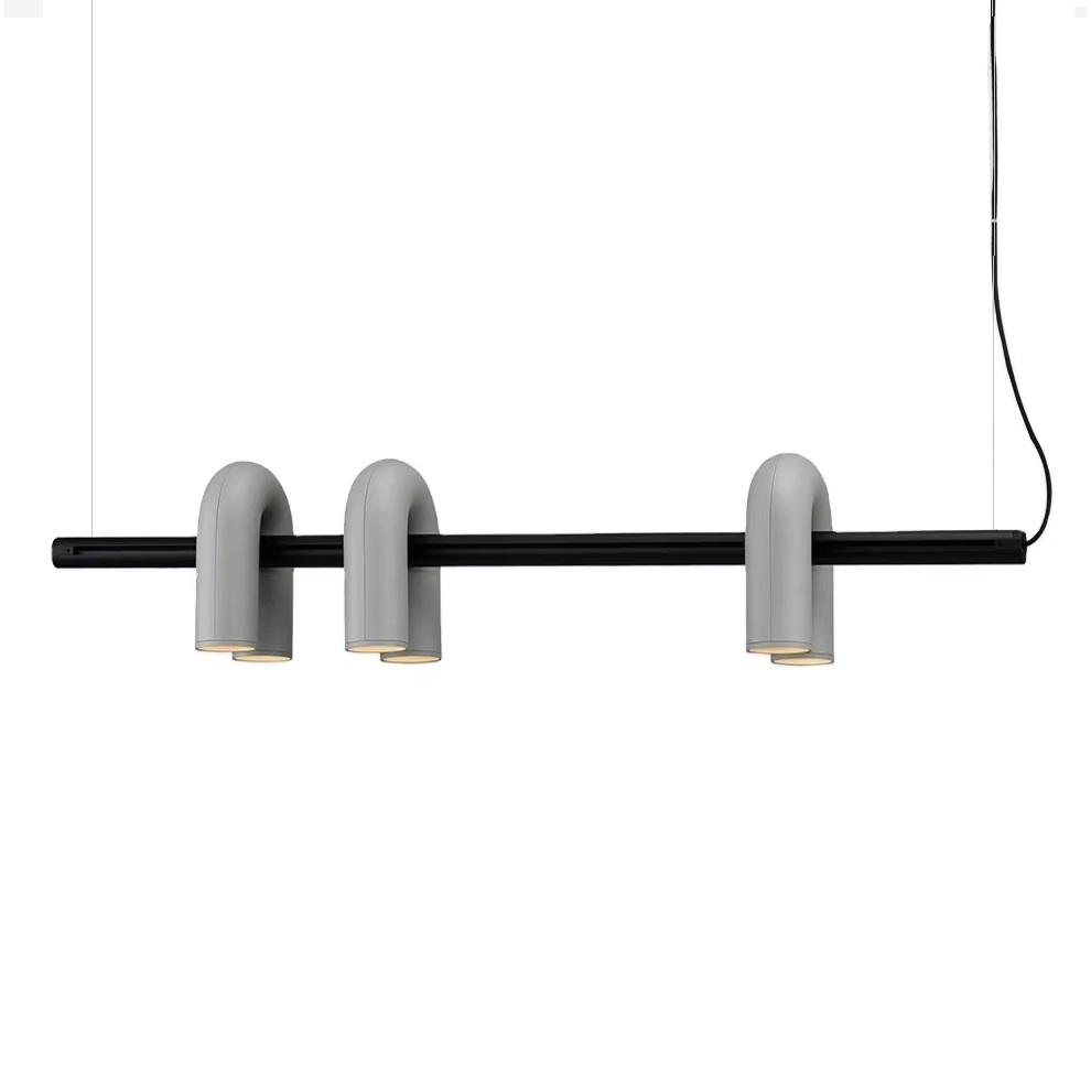 Nordic Creative Simple Style LED 3U Horizontal bar Design Suspension Hanging Light for Dining Table Restaurant Meeting Room