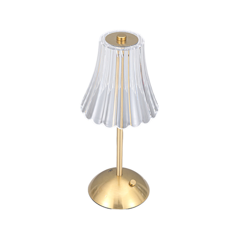 Portable Wireless Charging Table Light Acrylic Shade Touch Switch for Indoor Camping Use Table Lamp