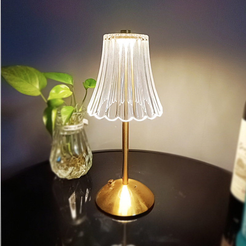 Bedroom Bedside Lamp Retro Reading Table Light Rechargeable Cordless Battery for Learning Touch Desk Lighting Table Lamp