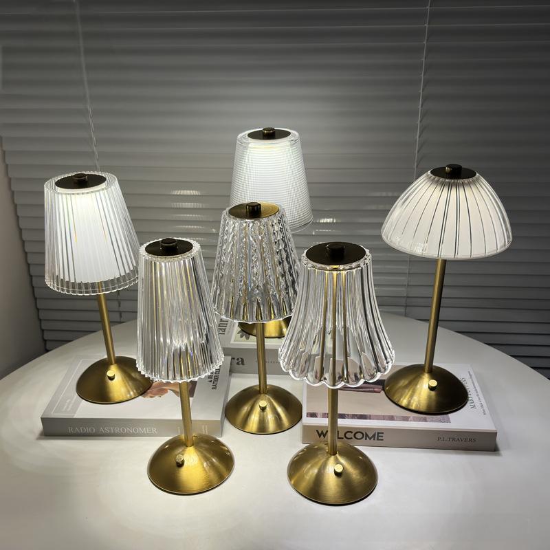 Dimmable LED Night Lights With New Modern Nordic USB Rechargeable Design for Decorative Touch Control Table Lamp