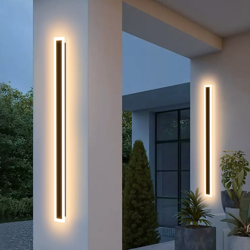 Long Strip IP65 Waterproof Corrosion Resistant Outdoor LED Wall Lamp Villa Wall Door Post Garden Park