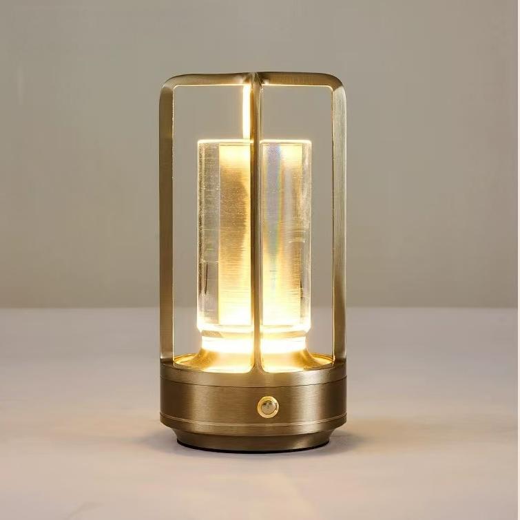 Modern Design Battery Restaurant Decor Desk Light Luxury Hotel Portable Touch Night Light Rechargeable Cordless LED Table Lamp