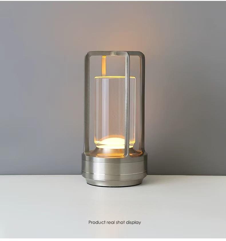 Modern Desk Indoor 3 Color Changing Decorative Touch Rechargeable USB Led Crystal Night Lights Cordless LED Table Light Lamp