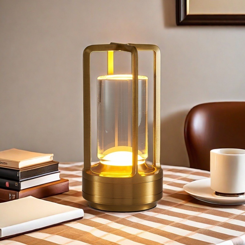 Hot Selling Modern LED Transparent Acrylic Luxury Restaurant Home Decoration Crystal Table Lamp 3 Color Temperature Touch Lamp