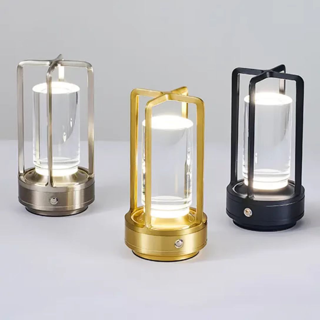 3 Modes Dimmable Home Decorative Rechargeable Battery Operated Desk Light Table Lamp for Dining Room Bedroom Bar Restaurant