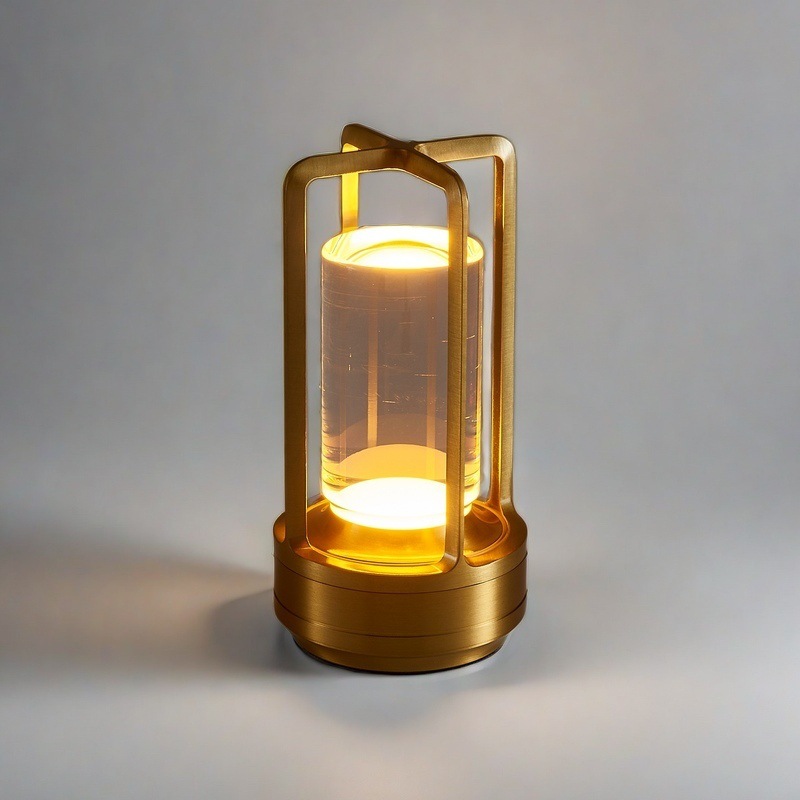 Modern Portable USB Light Dimmable Living Room Bedside Desk Luxury Crystal Rechargeable Restaurant Touch Cordless Led Table Lamp