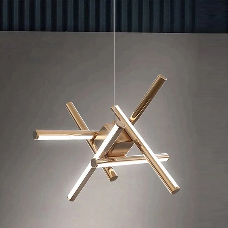 Nordic Lamps Postmodern Minimalist Model Room Designer Living Room Chandelier Branch Type Geometric Art Bedroom Dining Room Lamp