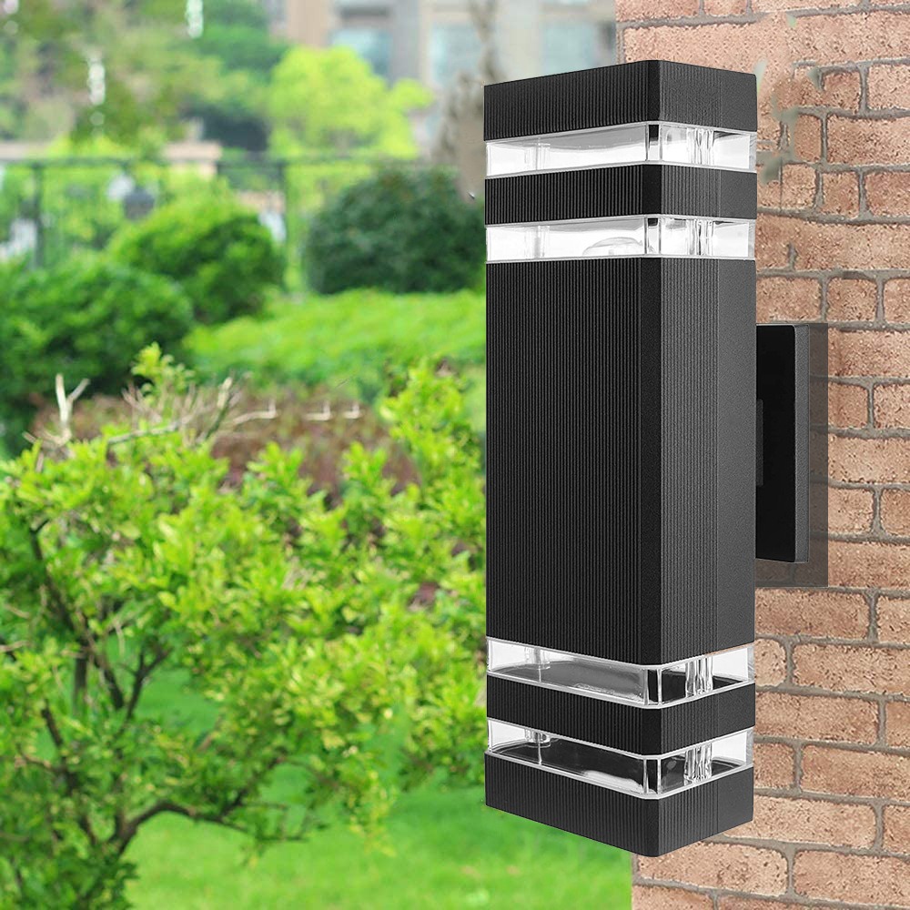 High-quality Modern Wholesale Outdoor Two-way up and Down ABS Led Fence Wall Lights Courtyard Garden Lighting Wall Lamp