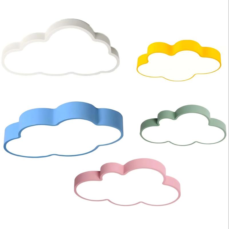 Modern Children's Room Cloud Lamp Girl Boy Room Bedroom Colorful Cartoon Creative Iron Art Led Ceiling Lamp
