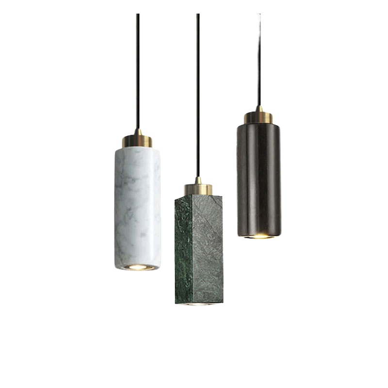 Light Luxury Simple Homestay Restaurant bar Personality Bedroom Bedside Hanging Line Lamp Natural Marble Chandelier