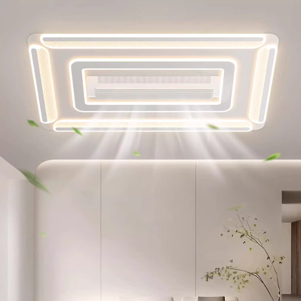 Ultrathin Bladeless Ceiling Fan With Lights Remote Control Minimalism Modern Fan Lighting Living Room Bedroom Led Ceiling Fan