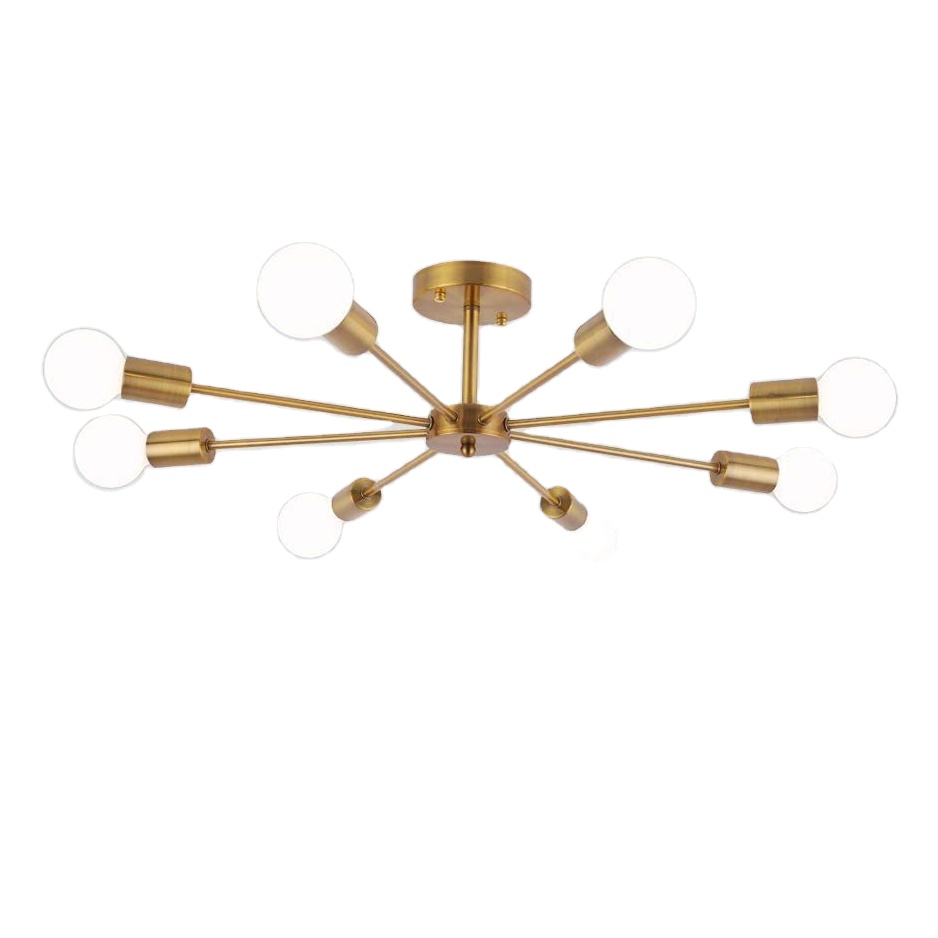 8-Light Sputnik Chandelier Modern Sputnik Chandelier Mid Century E Pendant Light Chandeliers for Kitchen Bedroom
